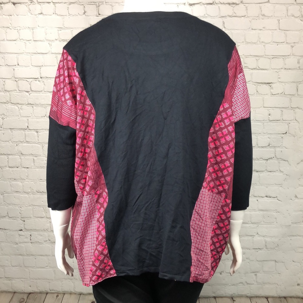Alfani Patchwork Poncho Sweater Plus Size 2X - Picture 3 of 5